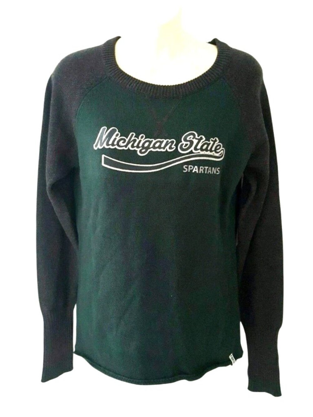 Michigan State Spartans Womens Sweater Size Small Crewneck Apres Ski Thumb Holes
